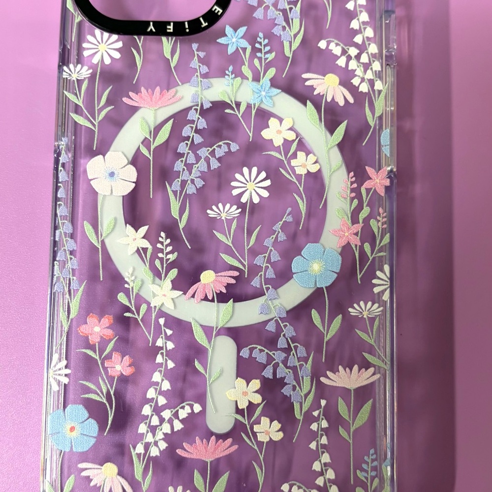 Floral Pattern Phone Case - Purple